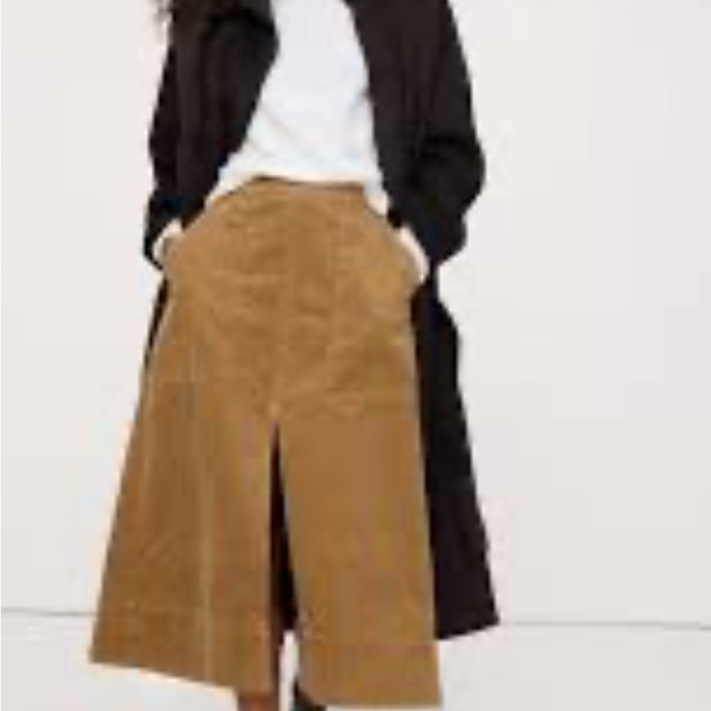 Banana Republic Tan A-Line Corduroy Skirt
